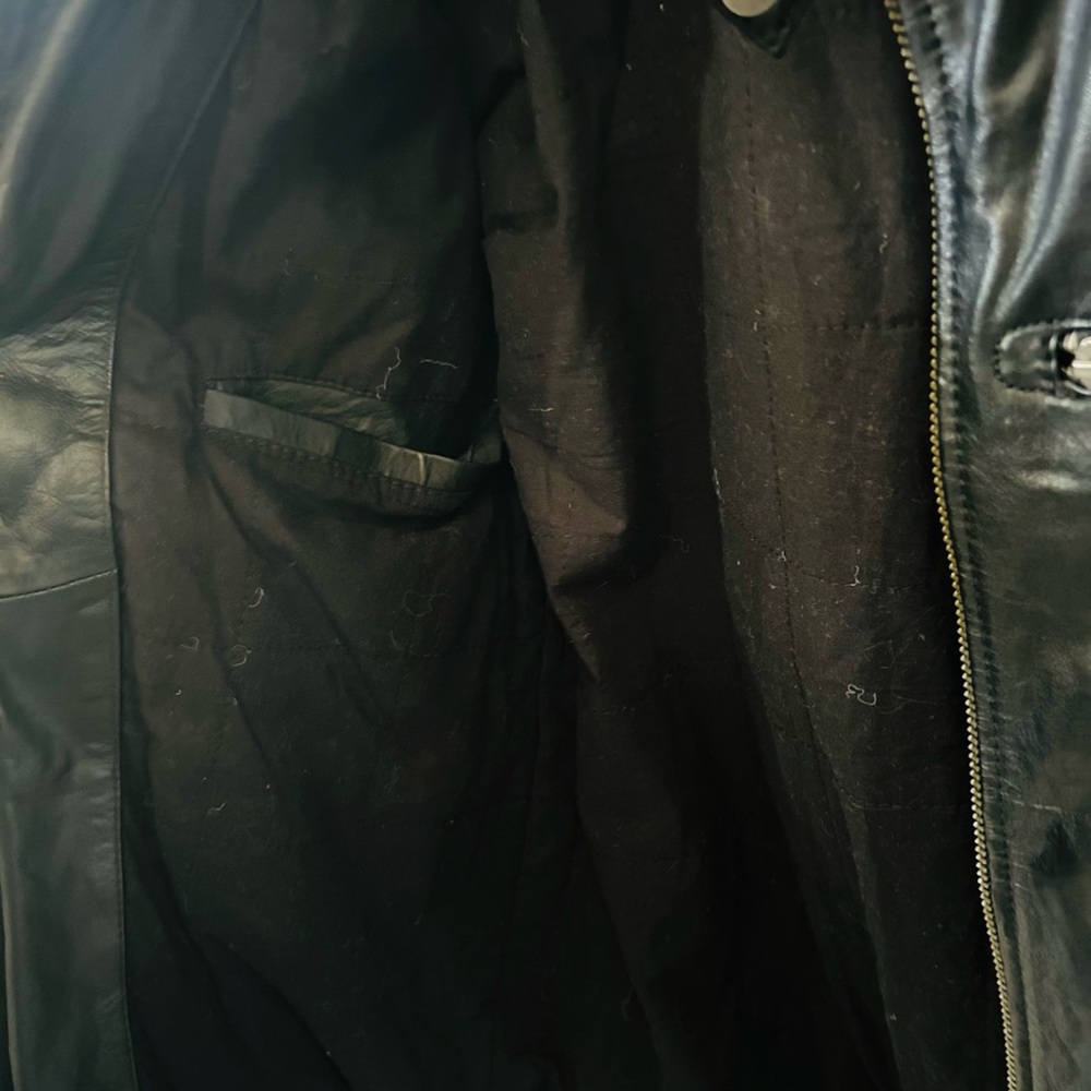 Black Rivet Leather Jacket - Picture 4 of 5